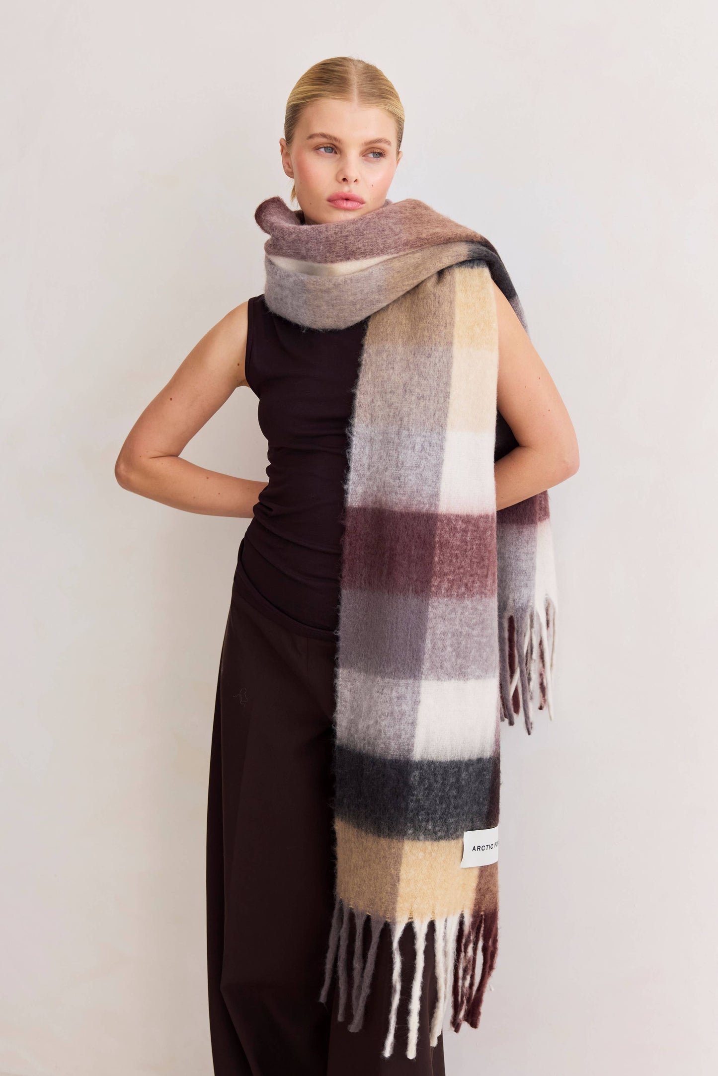 The Reykjavik Scarf - Purple/Brown