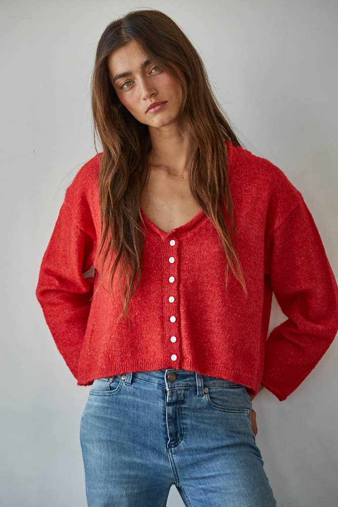 Nina Knit Sweater with Buttons