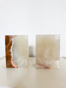 1970s Onyx Book Ends