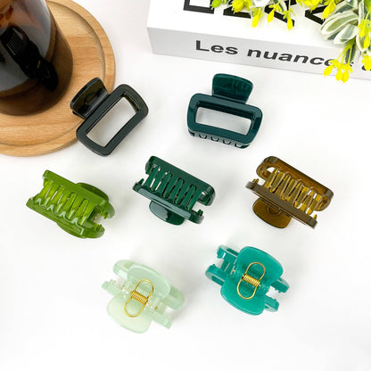 Square Claw Clip with Gold