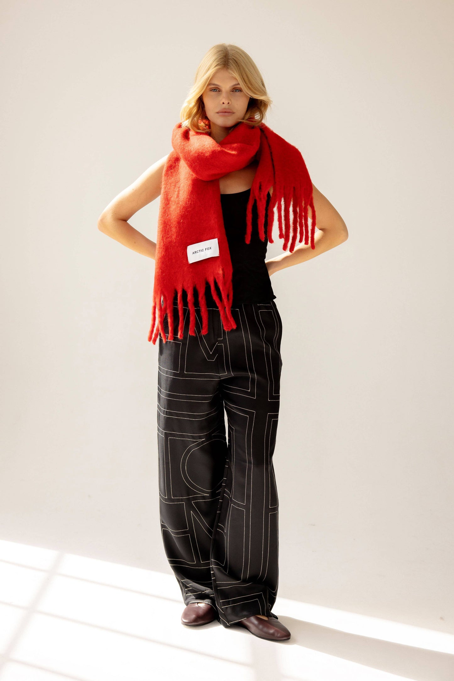 The Stockholm Scarf -Crimson Red