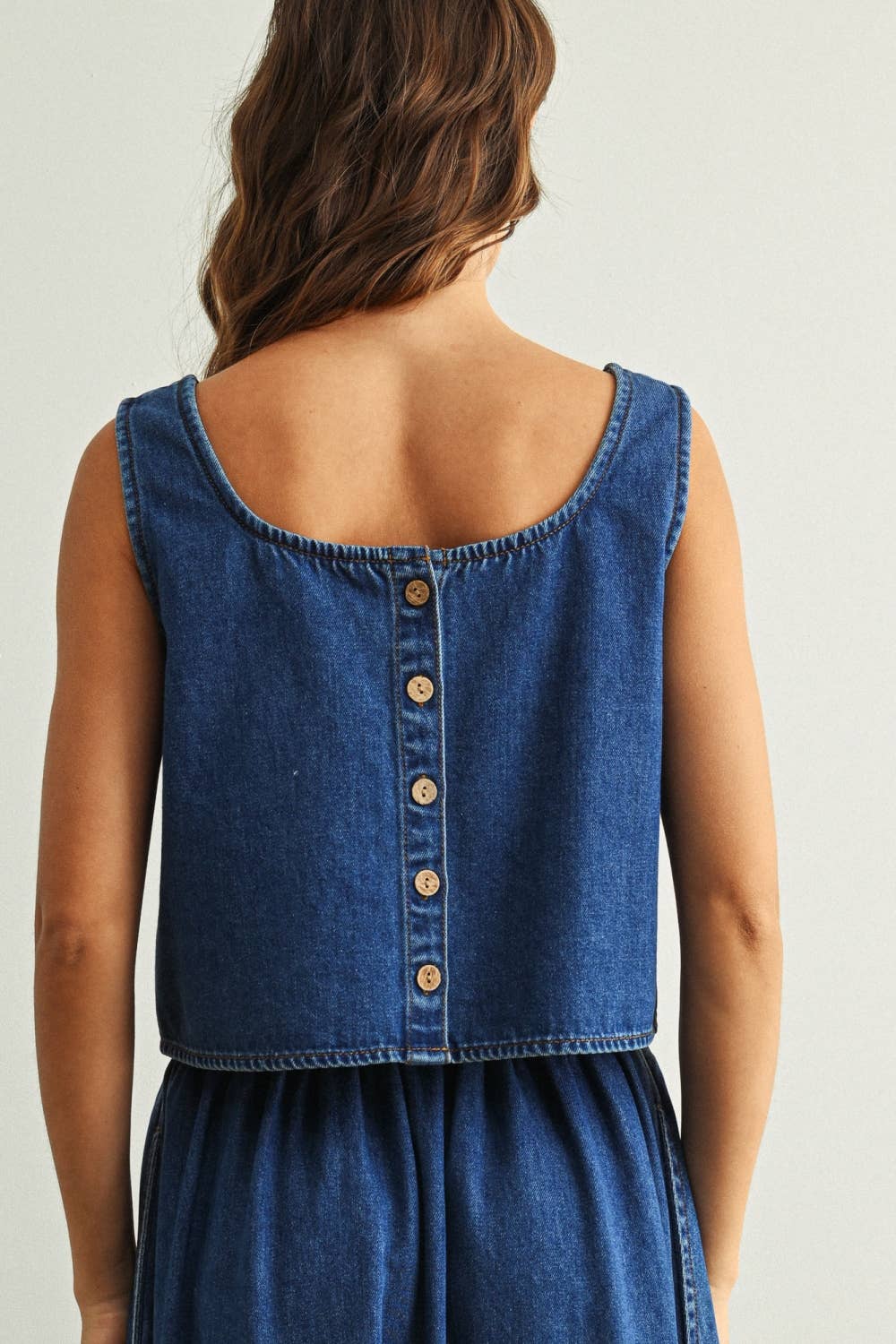 Denim Sleeveless Top