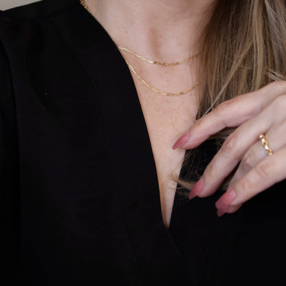 18k Gold Filled Mini Paperclip Chain