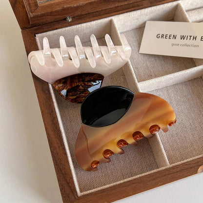 Wood Print Large Claw Clip