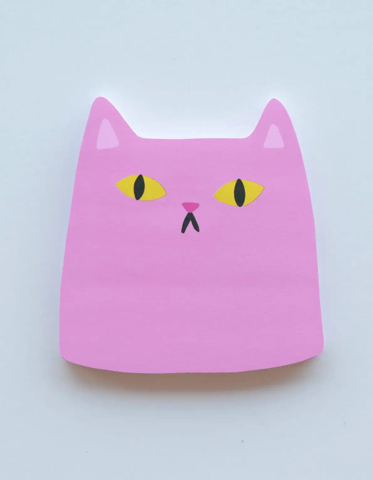Pink Cat Die-Cut Sticky Notepad