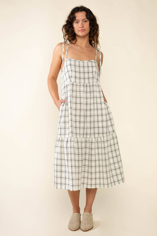 Luca Plaid Dress with Ties
