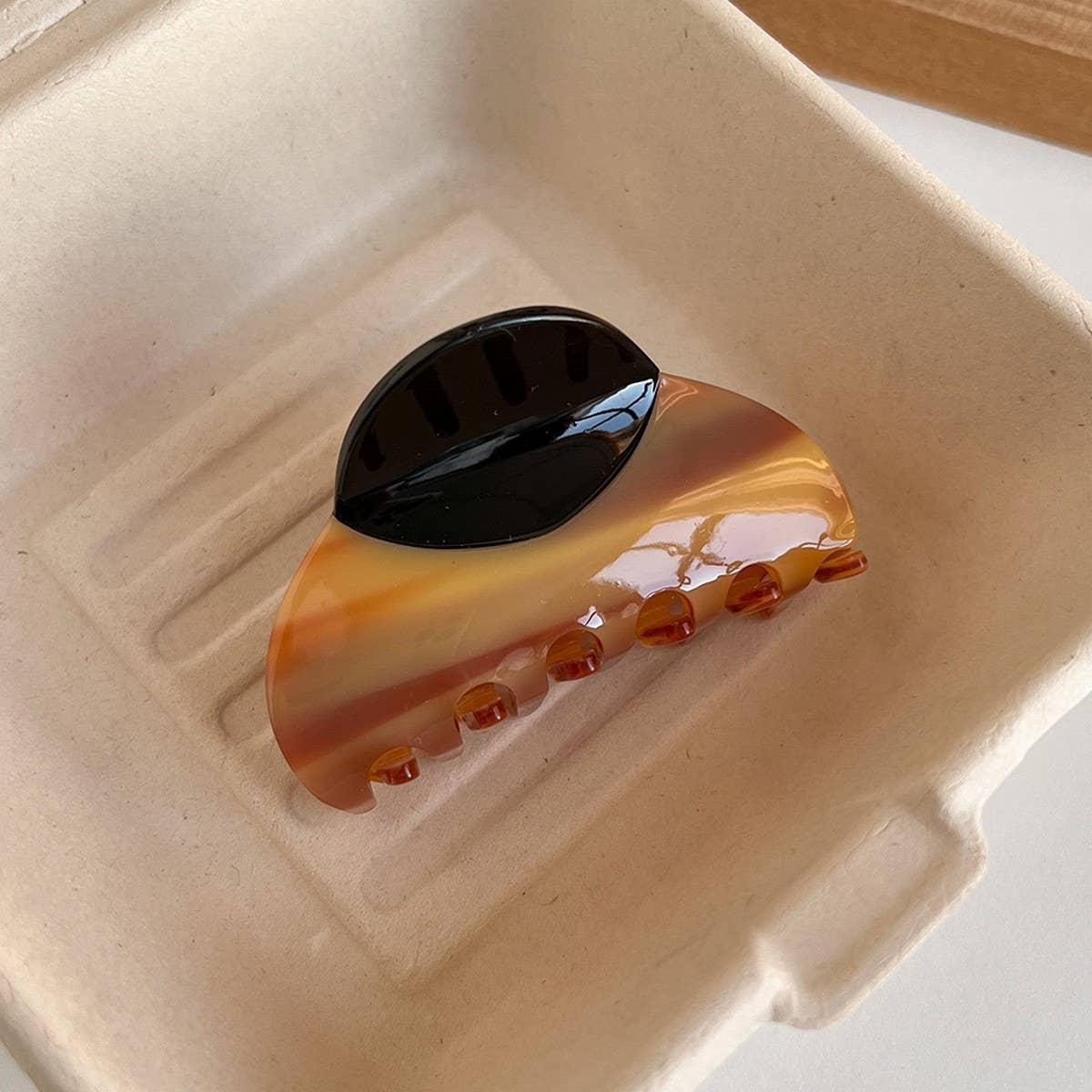 Wood Print Large Claw Clip