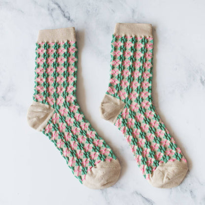 Vintage Argyle Trouser Socks: Set of Two: Cherry + Mint