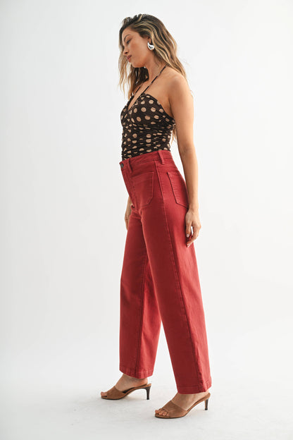 Patch Pocket Wide Leg