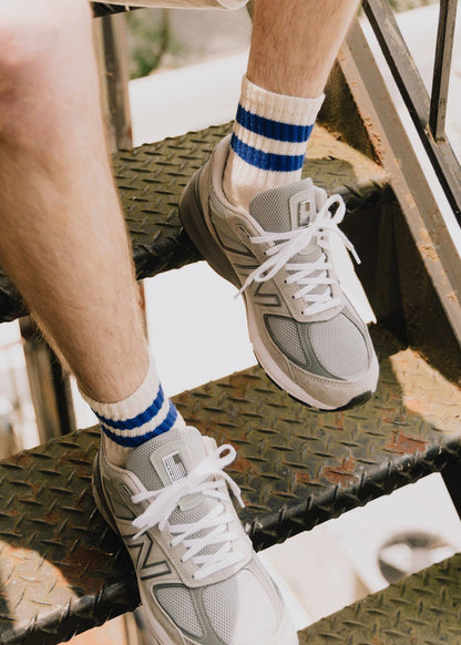 The Mono Stripe Quarter Crew - Acorn