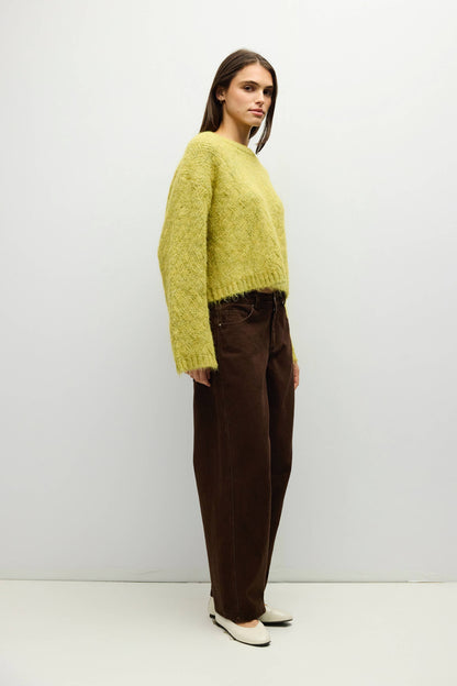 The Lila Sweater - Chartreuse