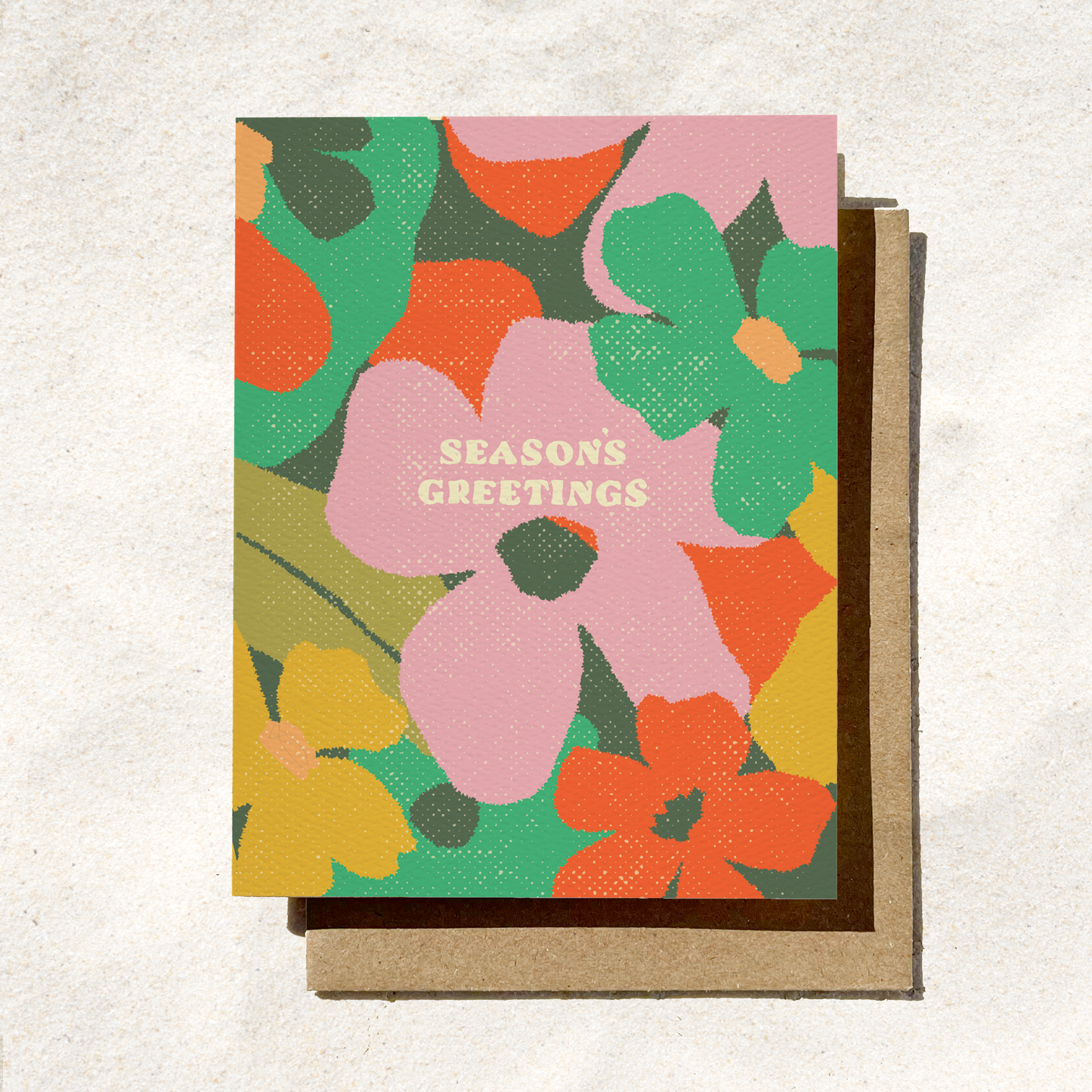 Season's Greetings Flower Card