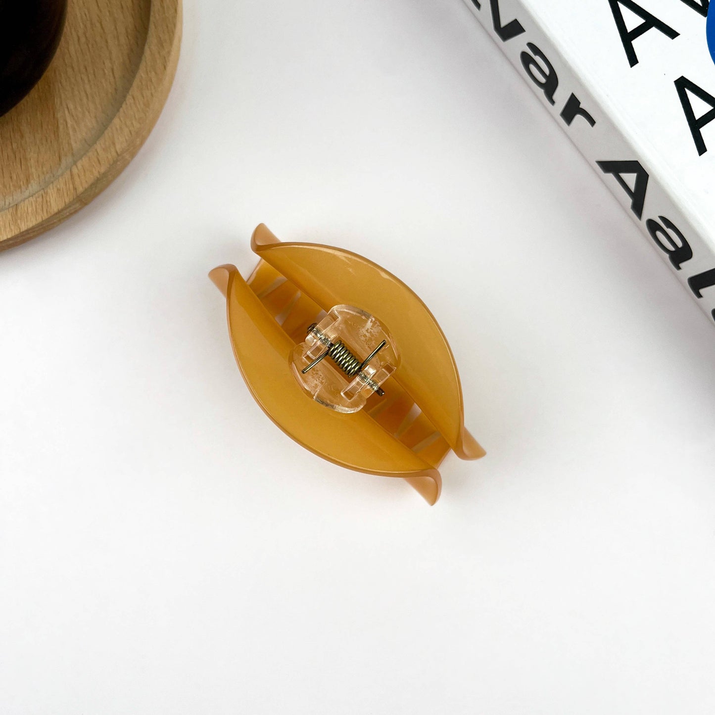 Peach Flower Claw Clip