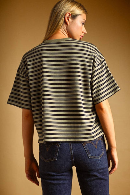Striped Short Sleeve Top