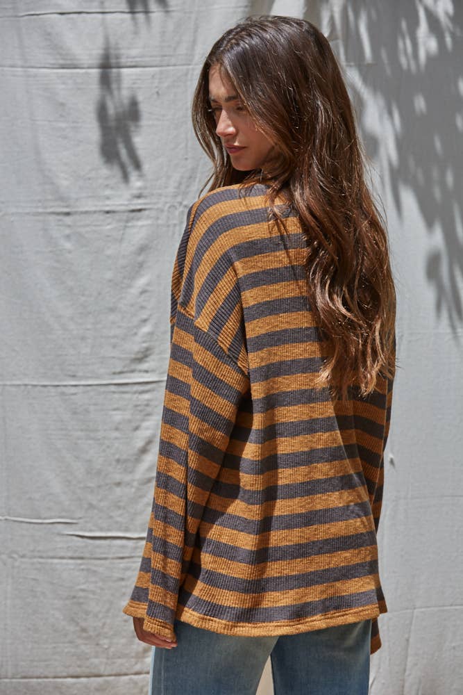 Boho Striped Knit Top