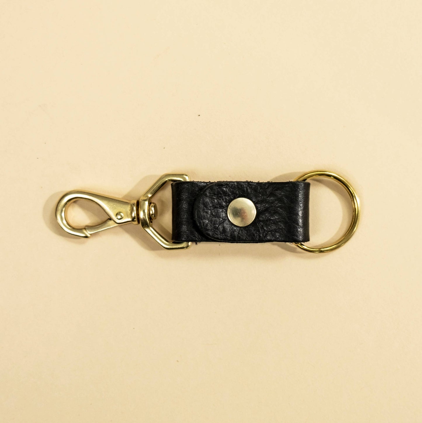 Black Leather Keychain
