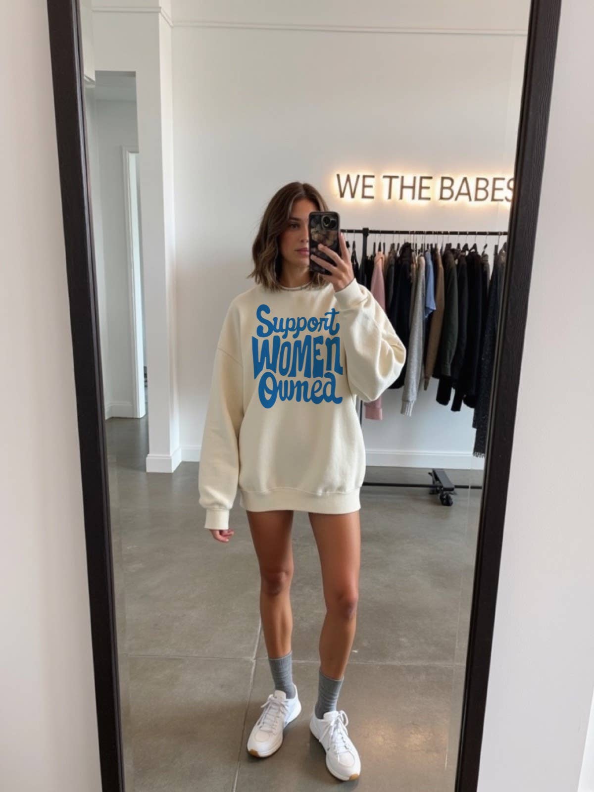 Support woman owned Graphic Sweatshirt - Vanilla
