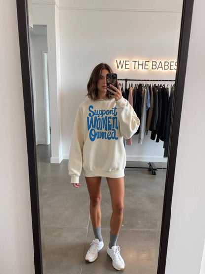 Support woman owned Graphic Sweatshirt - Vanilla