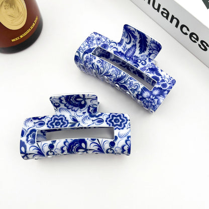 Porcelain Pattern Hair Claw Clip