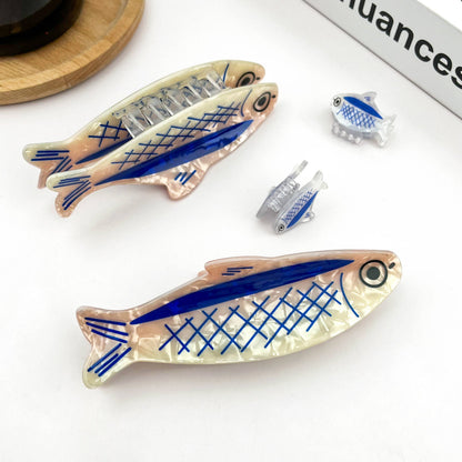 Sardine Claw Clip - Blue