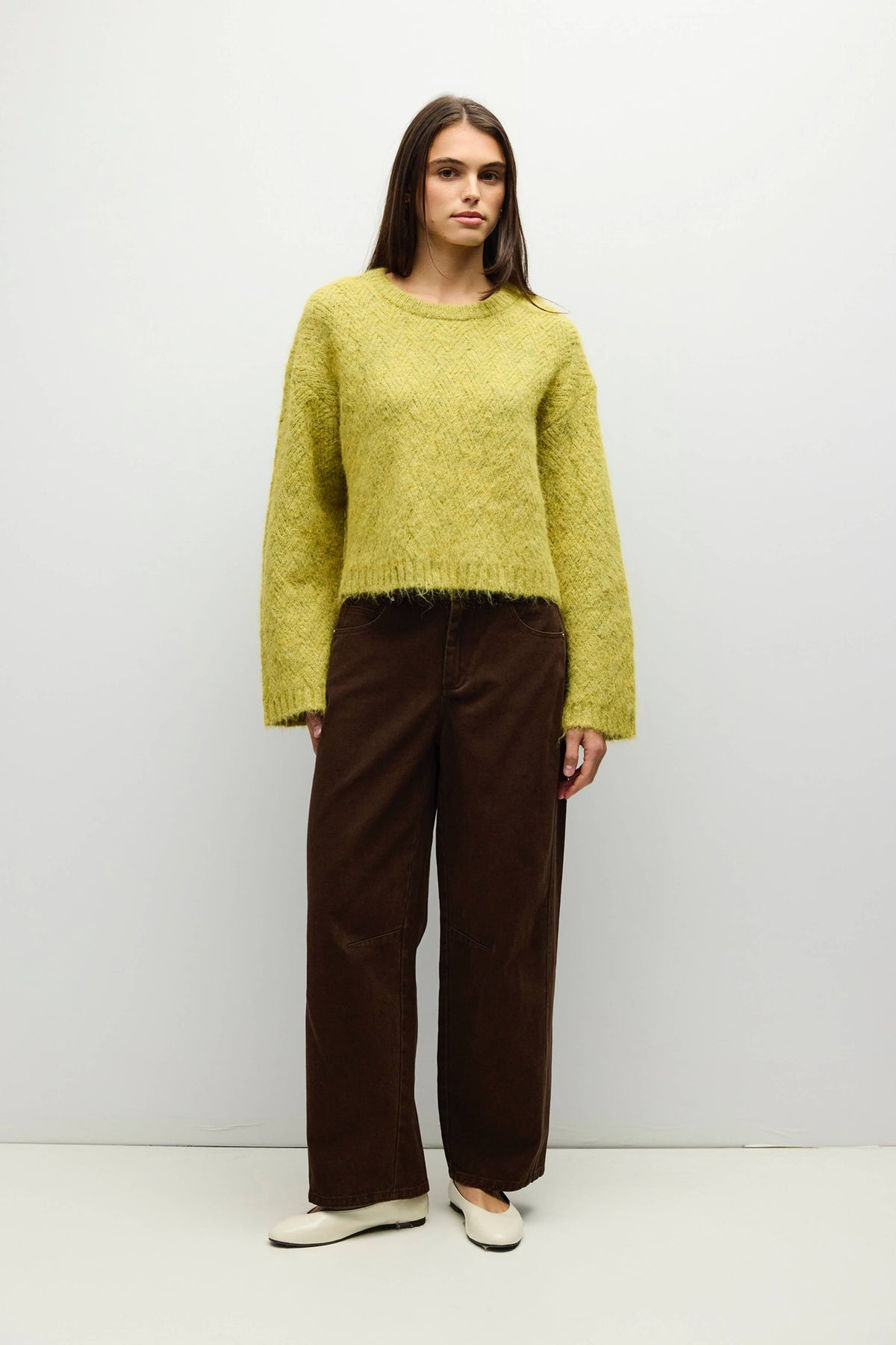 The Lila Sweater - Chartreuse