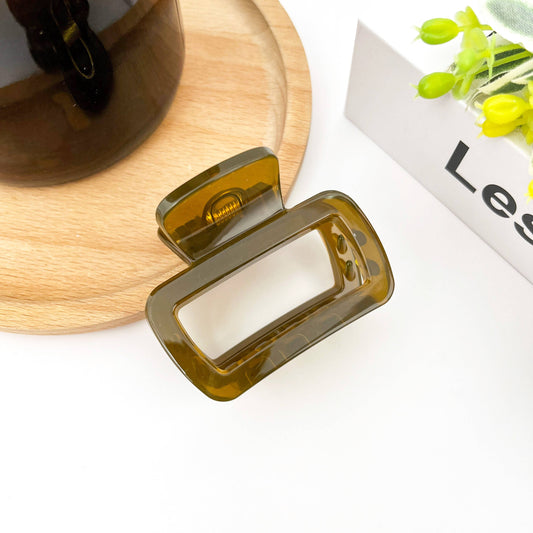 Olive Square Claw Clip
