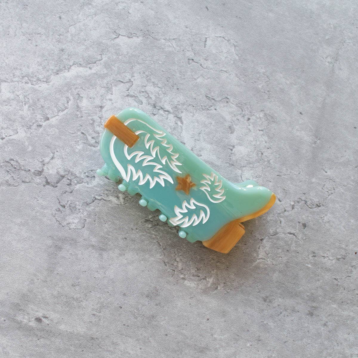 Eco Western Cowboy Boots Hair Claw Clip