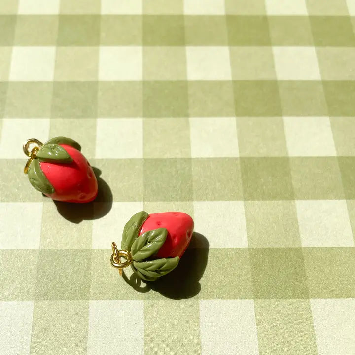 Strawberry Charm - 18" 18k Gold Filled Thin Chain