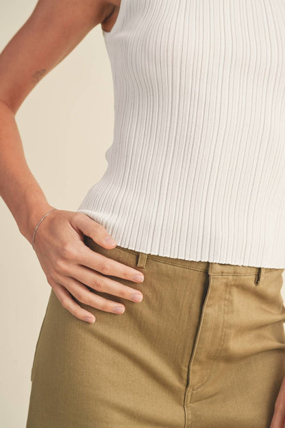 Vikki Viscose Ribbed Tank