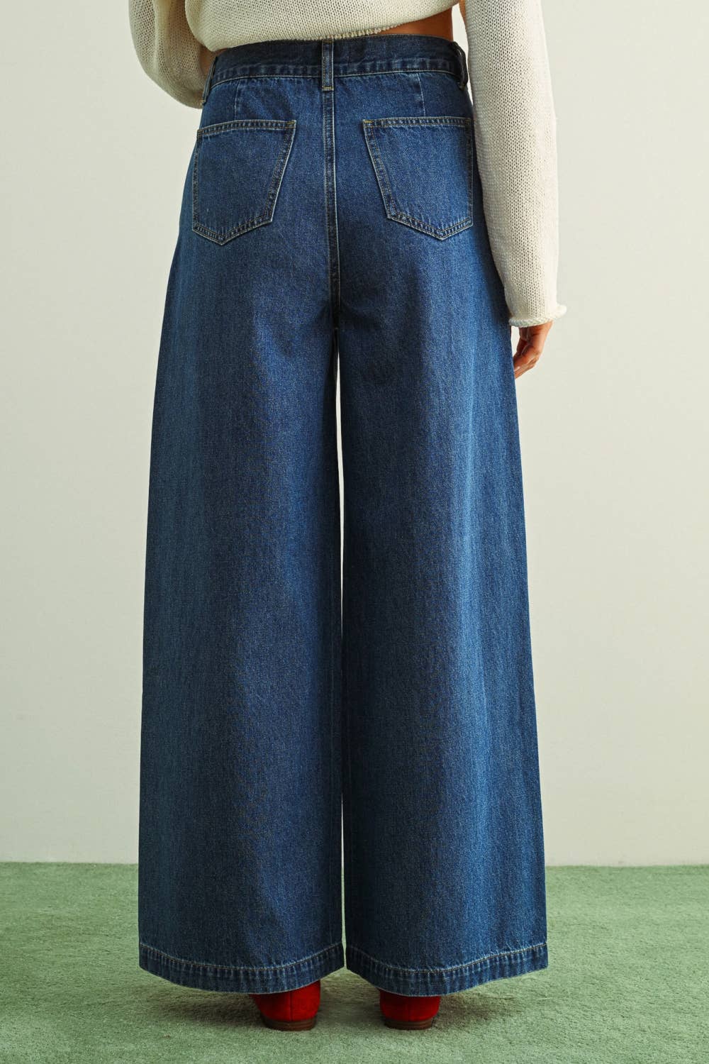 Wide Leg Denim Pants