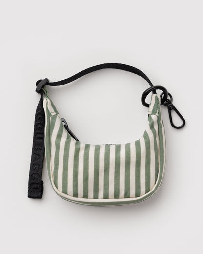 Sage Stripe - Crescent Bag Charm