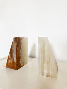 1970s Onyx Book Ends