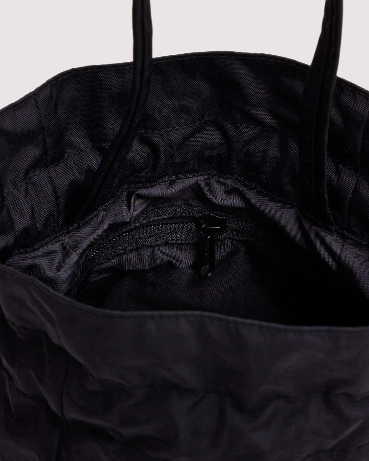 Black - Nylon Drawstring Bag
