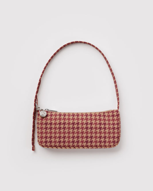 Tan Houndstooth - Nylon Pochette