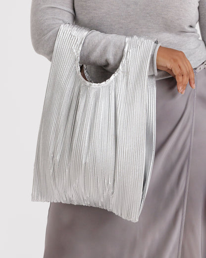 Chrome Metallic - Pleated Baggu