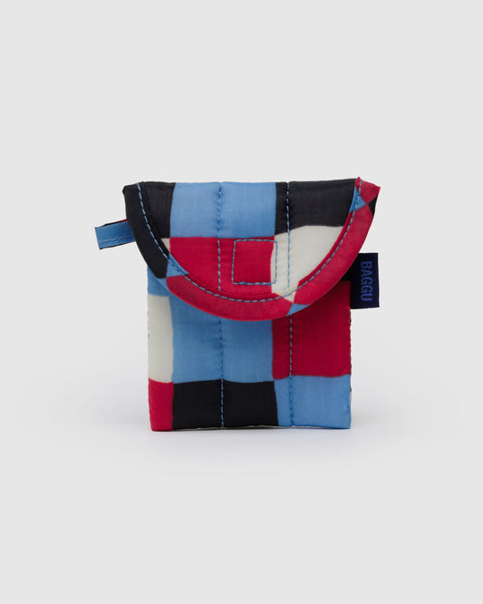 Painted Check - Puffy Earbuds Case