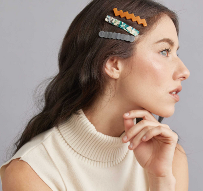 Eco Alice Hair Slides Set in Tile