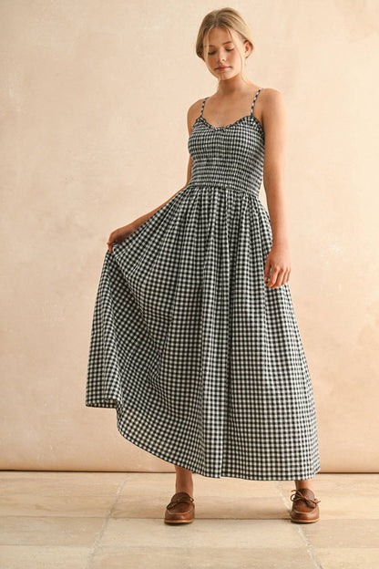 Gingham Maxi Dress