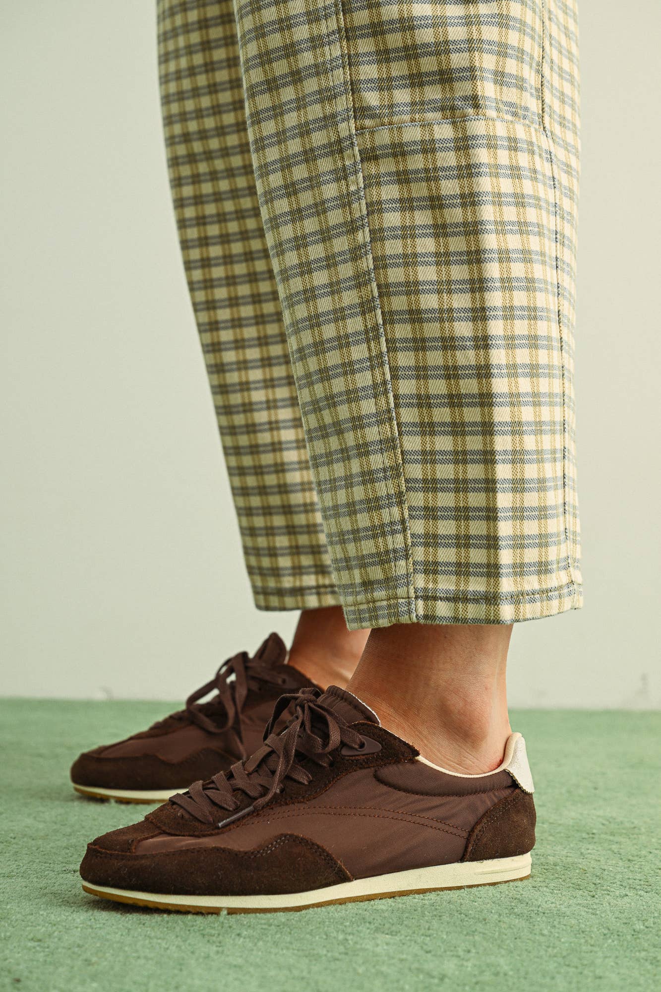 Plaid Barrel Pants