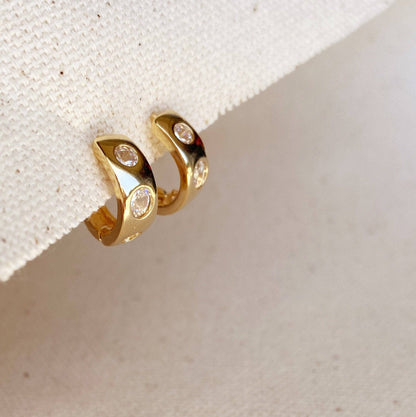 18k Gold Filled Huggie Hoop Earrings