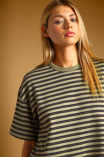 Striped Short Sleeve Top