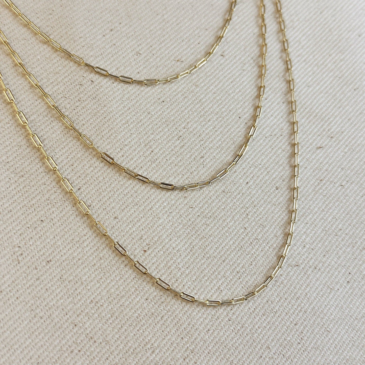 18k Gold Filled Mini Paperclip Chain
