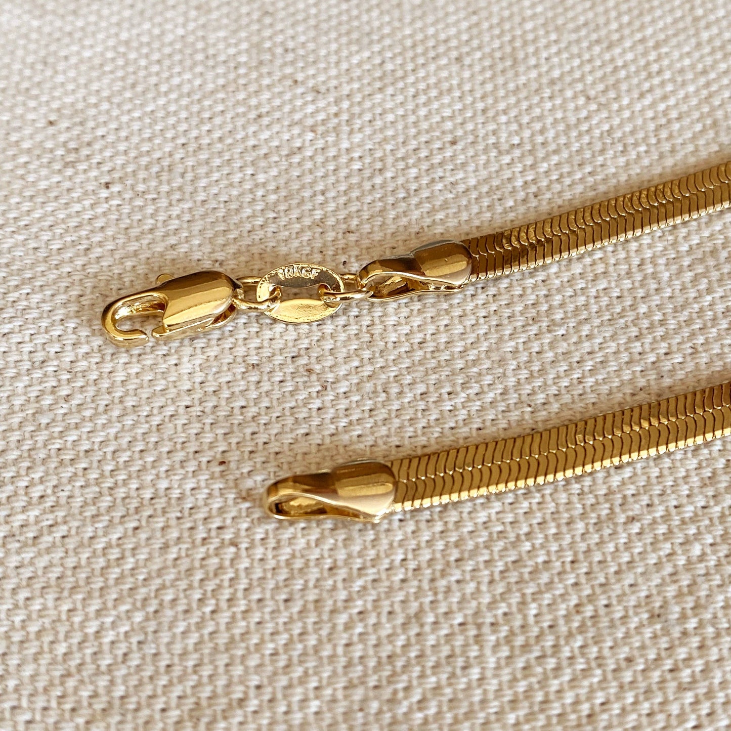 18k Gold Filled Herringbone Chain