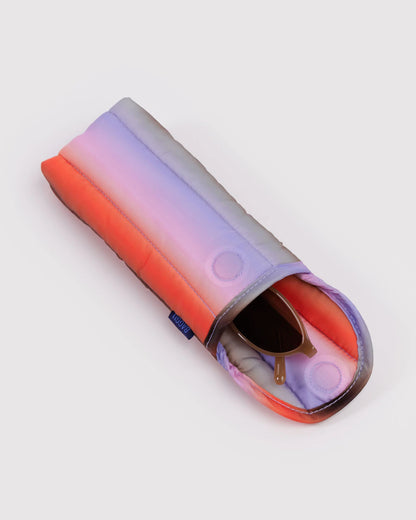 Gradient Stripe Poppy & Lilac - Puffy Glasses Sleeve