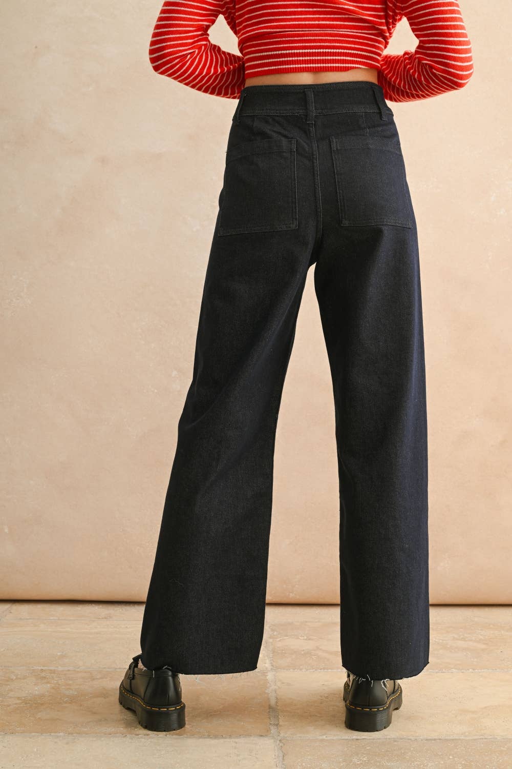 Indigo Denim Wide Leg Pants