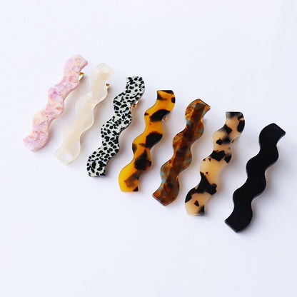 Wavy Acetate Hair Clip - Set of 2