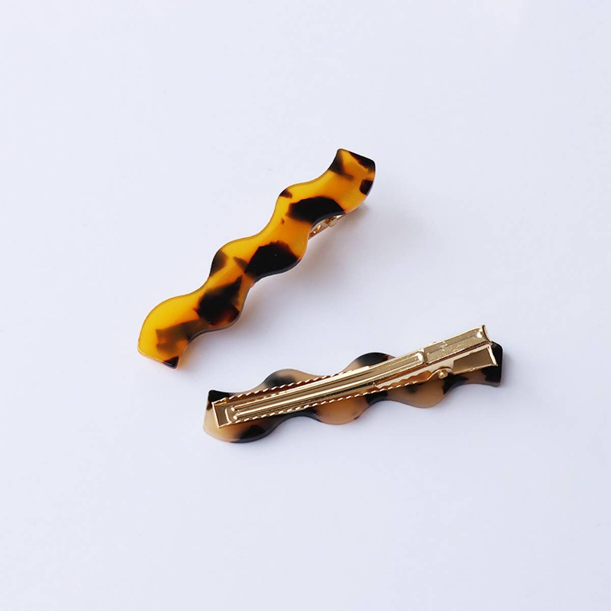 Wavy Acetate Hair Clip - Set of 2