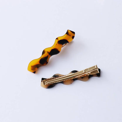 Wavy Acetate Hair Clip - Set of 2