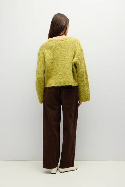 The Lila Sweater - Chartreuse