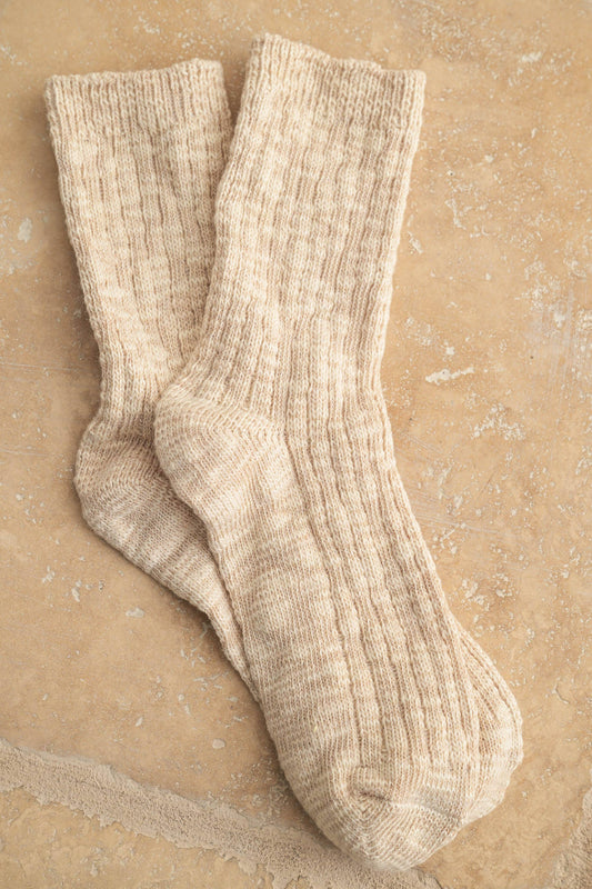 Oatmeal Crew Socks